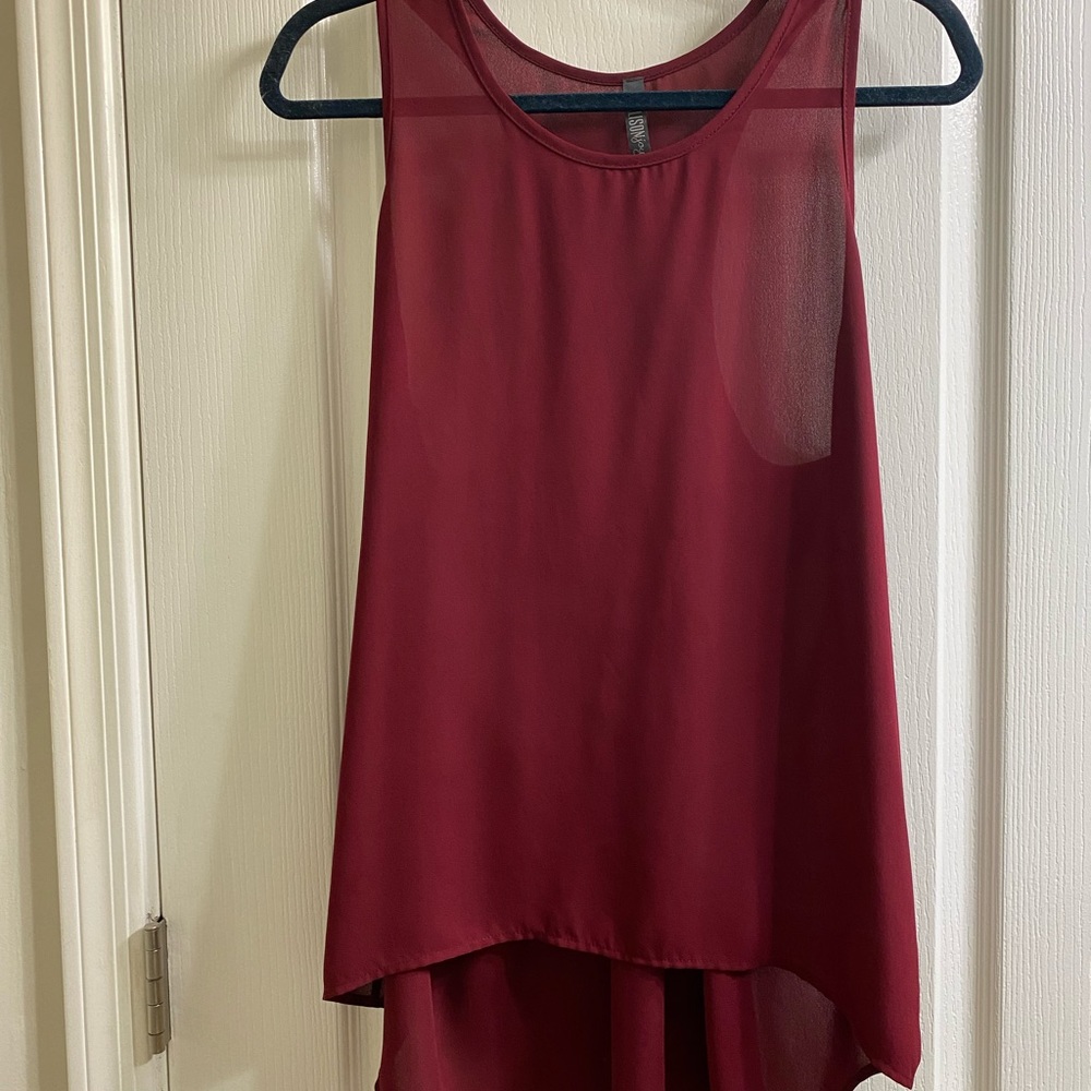 Red racer back top